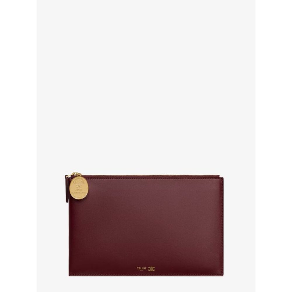 Celine Women Duo Leather Clutch Bag